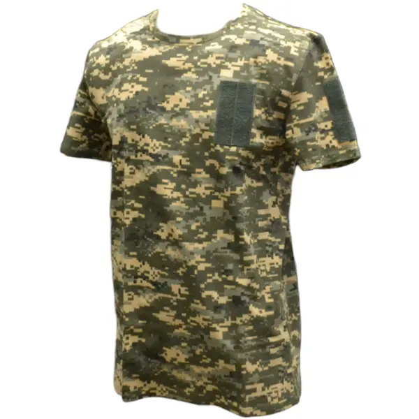 Футболка тактическая с 3 велкро кулир пиксель зелёный S