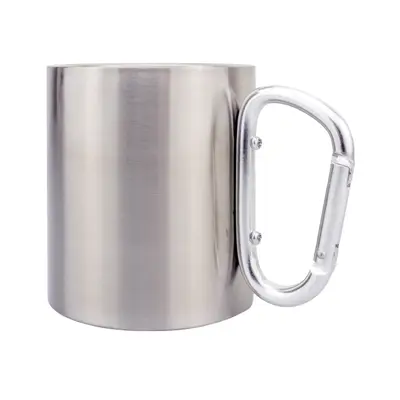 Кружка сталева з карабіном 300 мл сублімація Мама сказала що я особливий