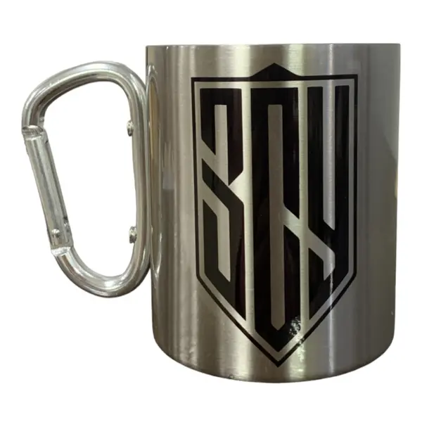 Кружка сталева з карабіном 300 мл сублімація ЗСУ