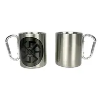 Кружка сталева з карабіном 300 мл сублімація Коловрат із Зіркою Русі