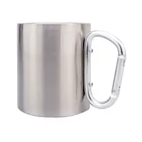 Кружка сталева з карабіном 300 мл сублімація Рунічний компас