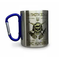 Кружка сталева з карабіном 300 мл сублімація Піхота ЗСУ