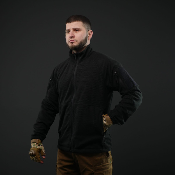 Флисовая кофта Militex Windblock Tactical Black mod. 6