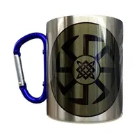 Кружка металлическая с карабином 300 мл сублимация Коловрат со Звездой Руси