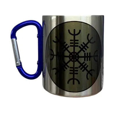 Кружка сталева з карабіном 300 мл сублімація Шолом страху