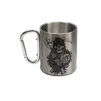 Кружка сталева з карабіном Серія № 76 з принтом чорна