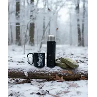 Кружка металлическая с карабином 300 мл Серия №20 с принтом черная