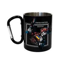 Кружка стальная с карабином 300 мл Серия №86 с принтом черная