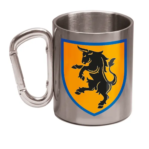 Кружка металева зі срібним карабіном 43 окрема артилерійська бригада