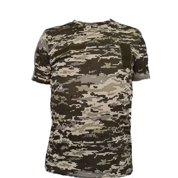 Футболка тактическая с 4 велкро кулир пиксель зелёный 3XL