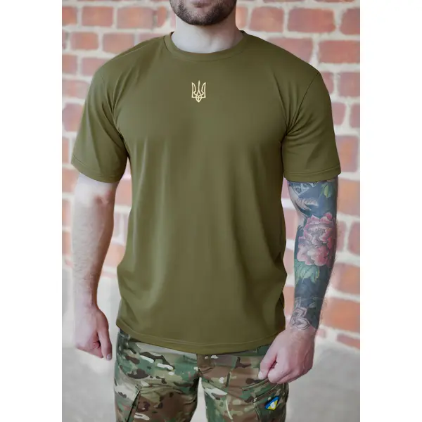 Тактична футболка з 3 велкро кулір хакі5XL (58)