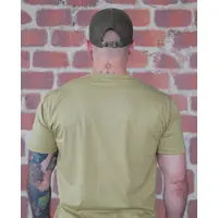 Футболка з принтом Череп танкіст кулір олива XL (50)