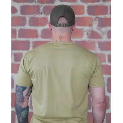 Футболка с принтом Череп танкист кулир олива 3XL (54)