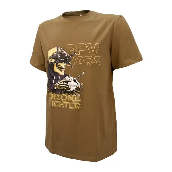 Футболка з принтом FPV WARS кулір койот L (48)