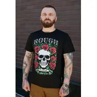 Футболка с принтом "Rough кулир шелкография чёрная 3XL (54)