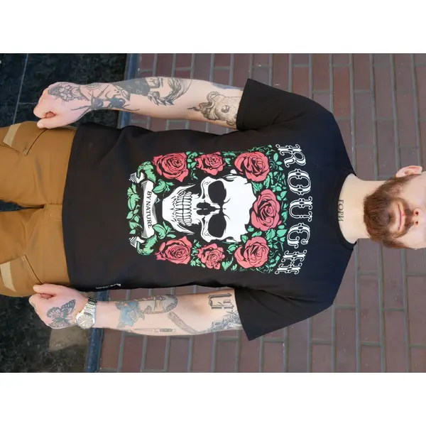 Футболка с принтом "Rough кулир шелкография чёрная XL (50)