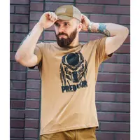 Футболка с принтом PREDATOR кулир шелкография койот 4XL (56)