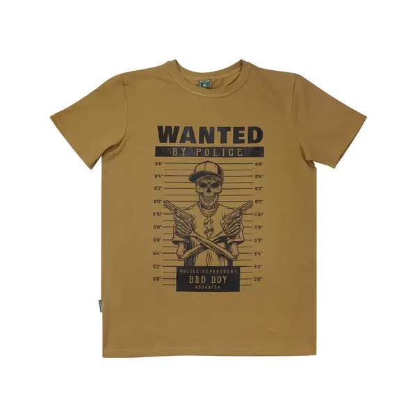 Футболка з принтом Wanted Bad Boy кулір шовкографія койот 5XL (58)
