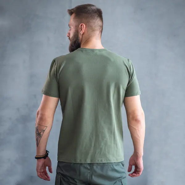 Футболка з принтом АРТИЛЕРІЯ кулір шовкографія хакі M (46)