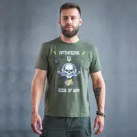 Футболка з принтом АРТИЛЕРІЯ кулір шовкографія хакі XXL (52)