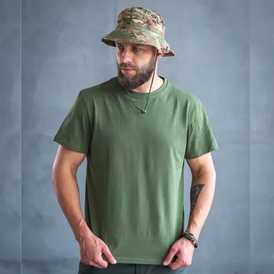 Футболка з принтом Fuck this death кулір шовкографія хакі L (48)