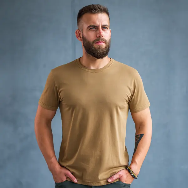 Футболка з принтом Skull Soldier кулір шовкографія койот 3XL (54)