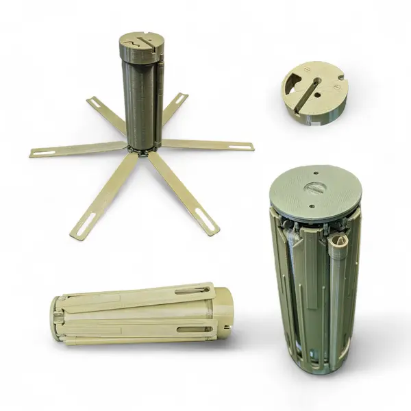 Детальний макет протипіхотної осколкової міни ПОМ-3 «Медальйон» (18,3×6 см, 225 г, хакі, філамент, Україна)