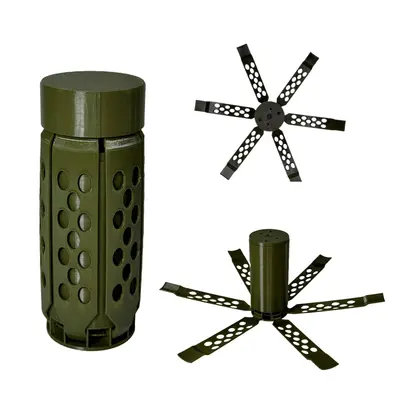 Навчальний макет протипіхотної осколкової міни кругового ураження ПОМ-2 (18×6,3 см, 270 г, хакі, філамент, Україна)