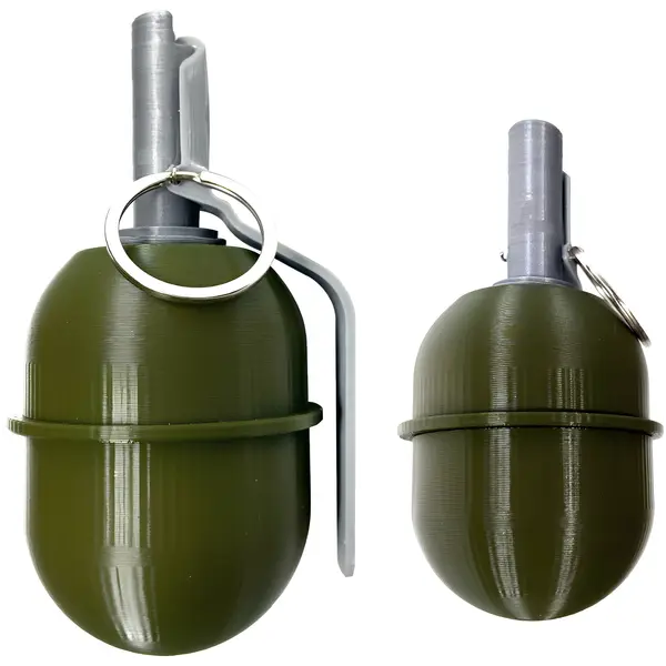 Класичний макет ручної осколкової гранати РГД-5 (12×5,5 см, 96 г, хакі, філамент, Україна)