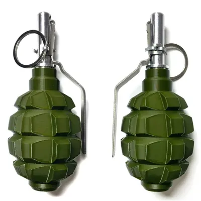 Важкий масогабаритний макет гранати Ф-1 з металевим запальником (11,5×5,5 см, 295 г, філамент, Україна)