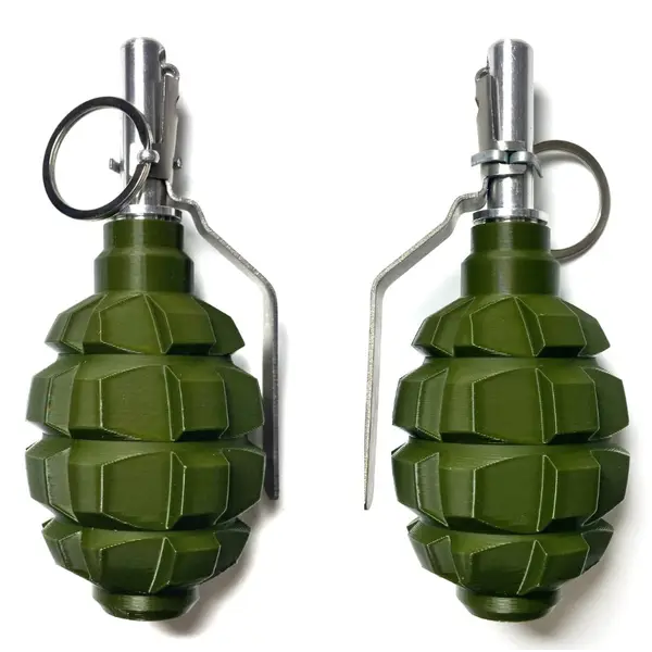 Важкий масогабаритний макет гранати Ф-1 з металевим запальником (11,5×5,5 см, 295 г, філамент, Україна)