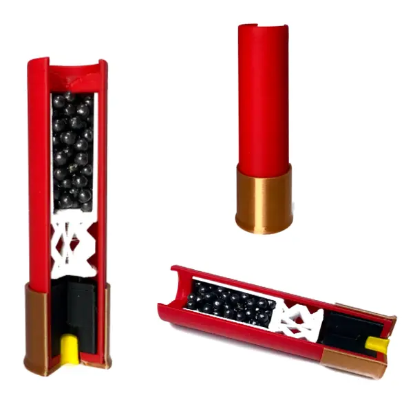 Макет патрона для гладкоствольної рушниці у розрізі ¾ (2×7,8 см, 20 г, філамент, Україна)