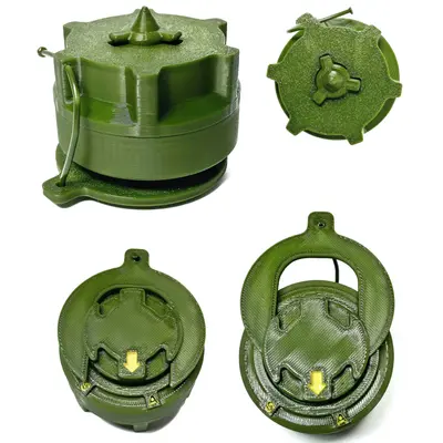 Легендарна «Міра» — макет протипіхотної міни М14 (натуральна величина, філамент, Україна)