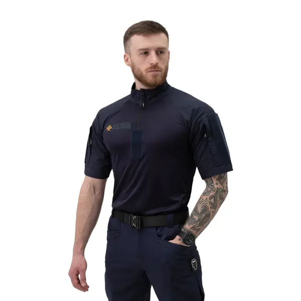 Футболка тактична бойова BEZET Combat з коротким рукавом синя XL (50)