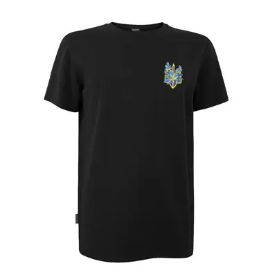 Футболка з вишивкою Птахи на тризубі кулір чорна 2XL (52)