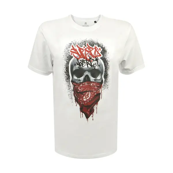 Футболка Cavalier White з принтом Skull in buff DTG M (46)