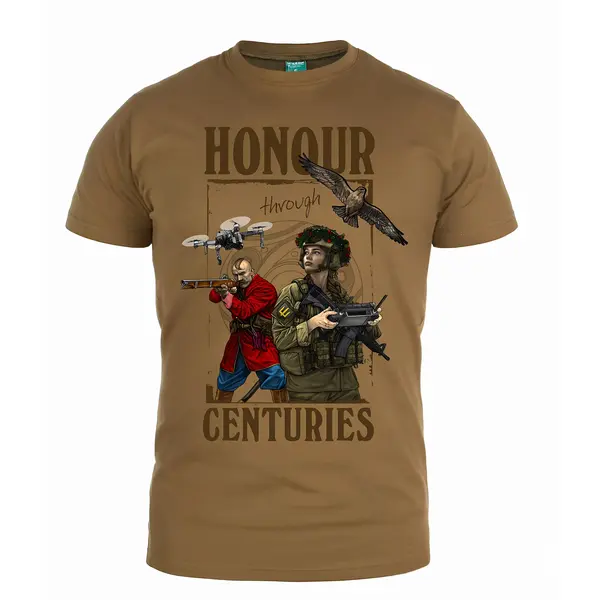 Футболка з принтом Honour Centuries р кулір DTG койот 5XL (58)