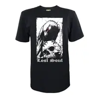 Футболка з принтом "Lost Soul" кулір DTG чорна 4XL (56)