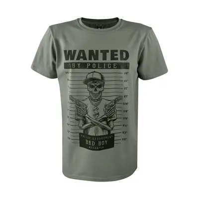 Футболка з принтом Wanted Bad Boy кулір шовкографія хакі 3XL (54)