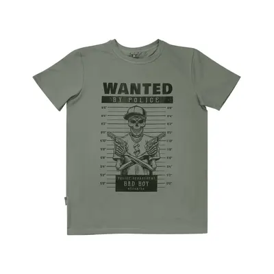 Футболка з принтом Wanted Bad Boy кулір шовкографія хакі 3XL (54)