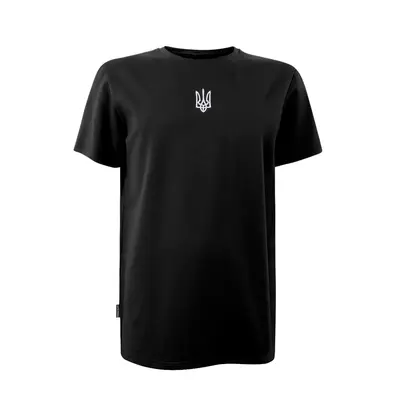 Футболка Prime кулір з вишивкою Тризуб чорна 2XL (52)