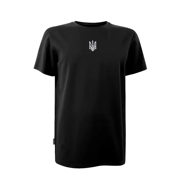 Футболка Prime кулір з вишивкою Тризуб чорна L (48)