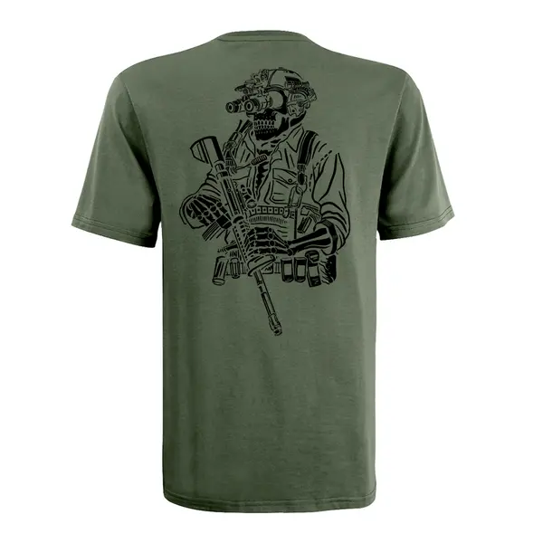 Футболка з принтом Black series № 5 Необмежено придатний кулір шовкографія хакі S (44)