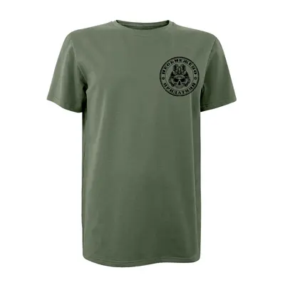 Футболка з принтом Black series № 5 Необмежено придатний кулір шовкографія хакі 2XL (52)