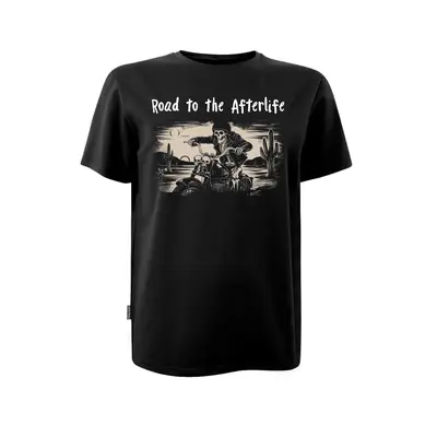 Футболка з принтом Road to the afterlife кулір DTG чорна 2XL (52)