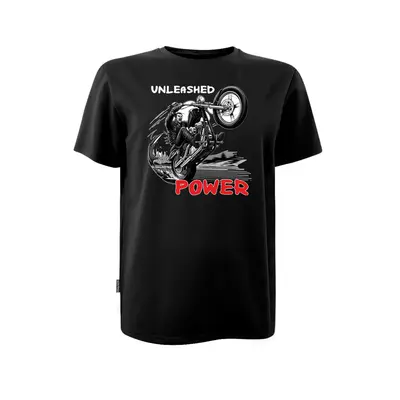 Футболка з принтом Unleashed power кулір DTG чорна 2XL (52)