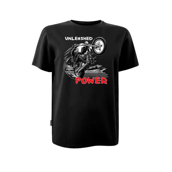 Футболка з принтом Unleashed power кулір DTG чорна 3XL (54)