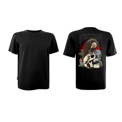 Футболка с принтом Череп Коршун кулир DTG чёрная 2XL (52)
