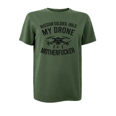Футболка з принтом My Drone Motherfucker кулір шовкографія хакі S (44)