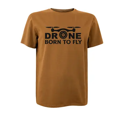 Футболка з принтом Drone born to Fly кулір шовкографія койот 2XL (52)